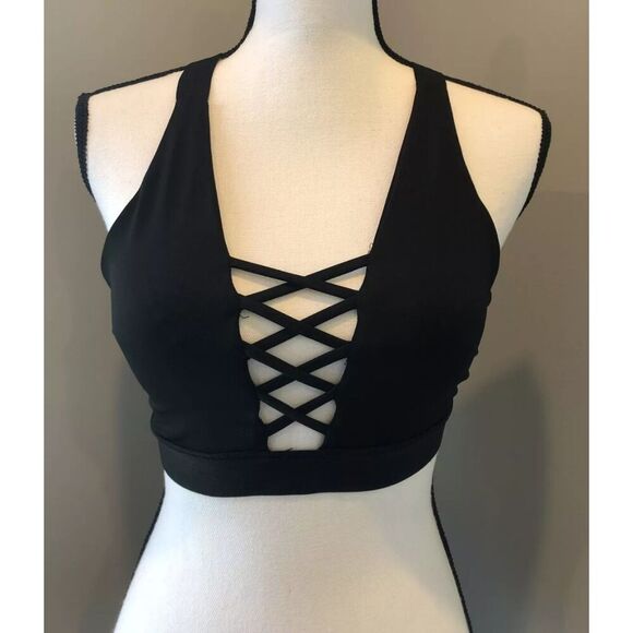 Forever 21 Crisscross Sports Bra Size Large - Picture 4 of 4